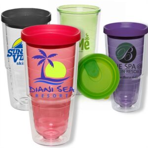 24 oz Foggy Double Wall Acrylic Tumbler w/ Custom Imprint