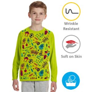 Long Sleeve Youth Round Neck T-Shirts w/ Dye-Sublimation