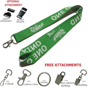 3/4" Woven Lanyard w/ Custom Logo Event ID Badge Holder