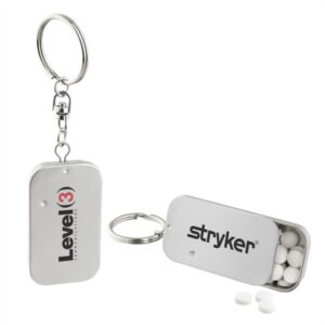 Slider Tin Keychain with Peppermint