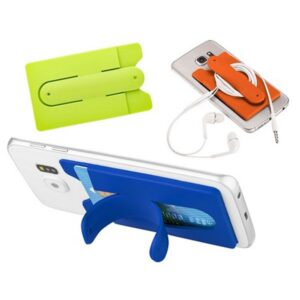 Adhesive Phone Wallet w/ Kickstand sleeve & Cord Organizer