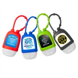 1oz Hand Sanitizer Gel in Silicon Case w/ Strap