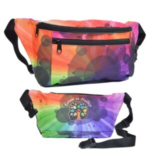 3 Zipper Fanny Pack w/ Full Wrap Sublimation Waist Bag