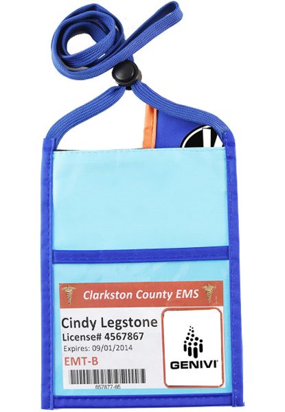 Two Tone Popular zipper Neck Wallet with 3/8" Lanyard
