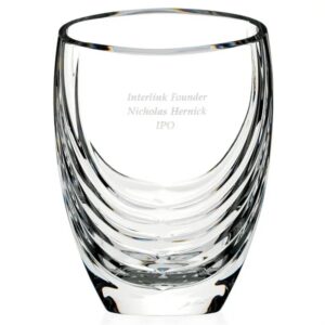 MARIO CIONI Siena Clear Crystal Vase
