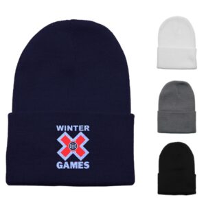 Acrylic Beanie With Cuffs Custom Winter Cap w/ Embroidery