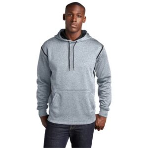 Sport-Tek Tech Fleece Colorblock Hooded Sweatshirt.