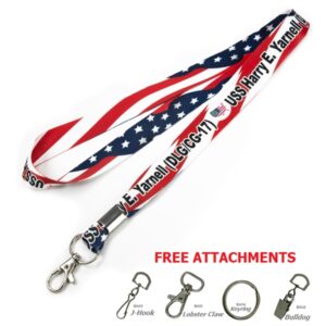 USA Made Dye Sublimated Lanyard Full Color ID Badge Holder