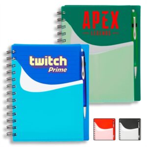 Classic Spiral Notebook w/ Custom Logo Two-Tone Notepad