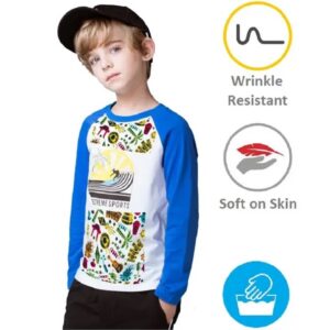 Long Sleeve Kids Round Neck T-Shirts w/ Dye-Sublimation