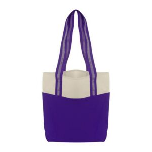 Color Accent Polyester Shopper Tote