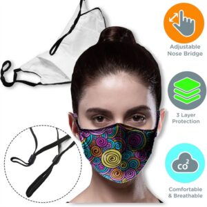 3-Layer Face Mask w/ Full Color Logo Adjustable Masks