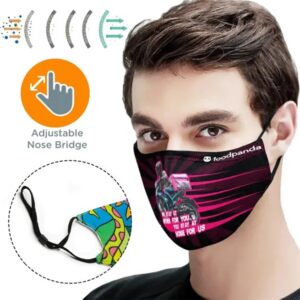 5 Layer Full Color Face Mask w/ Adjustable Ear Loop