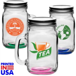 16 oz. Traditional Mason Jars w/ Lids & Glass Coffee Mugs