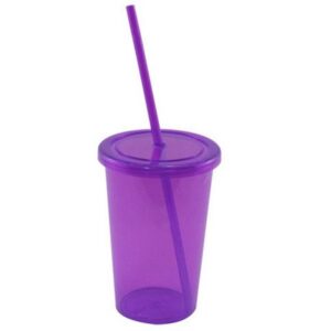 16 oz Acrylic Tumbler with Straw