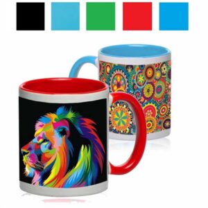 Two-Tone Full Color Coffee Mug 11 oz Ceramic Sublimated Cups