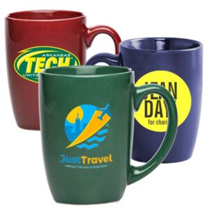 16 oz Large Coffee Mugs w/ Custom Logo Glossy Ceramic Cup