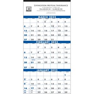 3-Month Planner 4-Sheet 2022 Calendar2