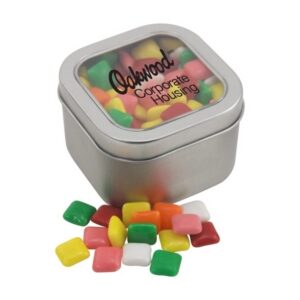 Large Tin with Window Lid and Mini Chicklets