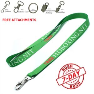 7 Day RUSH - Polyester Sublimated Lanyard w/ Full Color Logo